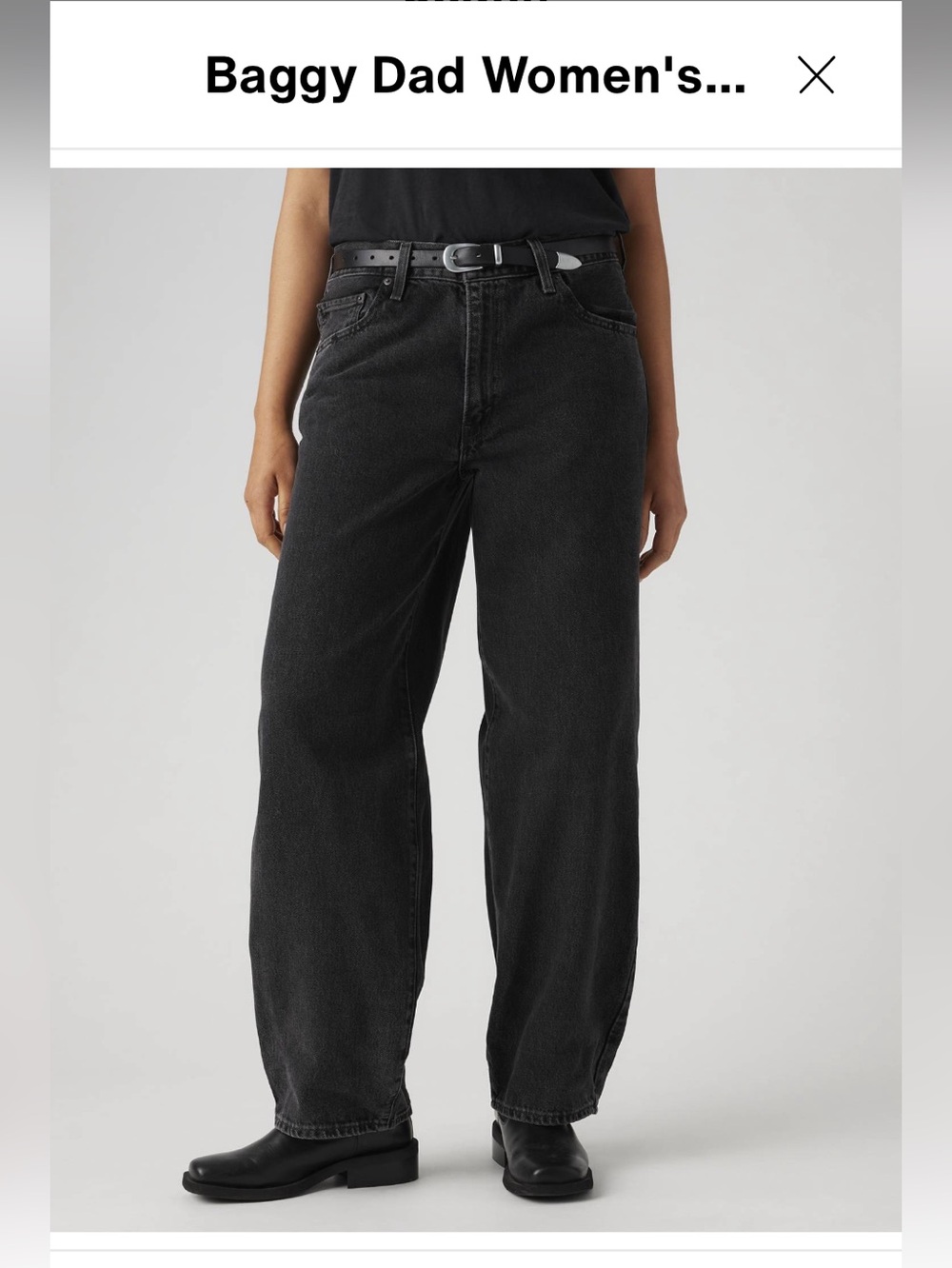 Levi Baggy Dad Women's Black Jeans
